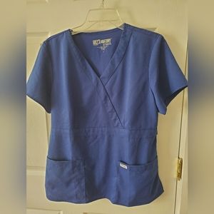 Greys Anatomy scrub top blue/purple sz Large